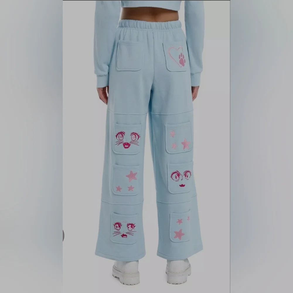 Sweet Society Hot Topic Kawaii Lounge Sweatpants Cargo Style Size Xxl - Picture 1 of 5